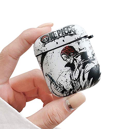 Nother BONICI Protective Case for AirPods 1/2, Creative Anime Hero Theme Chinese Landscape Painting Style White Black Soft Silicone TPU Rubber Cover Earbud Earphone Wireless Charging Case -Pattern 4