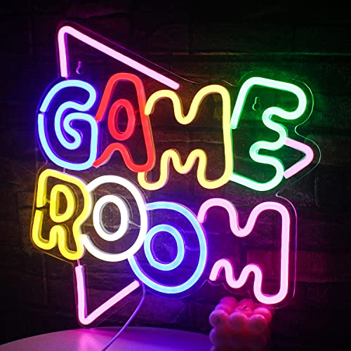 Gamerneon Game Room Large Neon Signs 13.2'x14' Colorful LED,USB Neon Lights for Game Zone Party Decor Bedroom Gaming Wall Lightup Signs