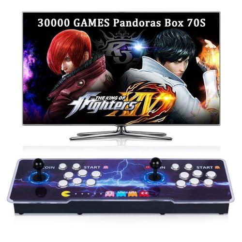 RegiisJoy【 30000 Games in 1 】 Pandora's Box 70S Arcade Game Console Retro Game Machine for PC & Projector & TV, 2-4 Players, 1280X720, 3D Games, Search/Hide/Save/Load/Pause Games, Favorite List